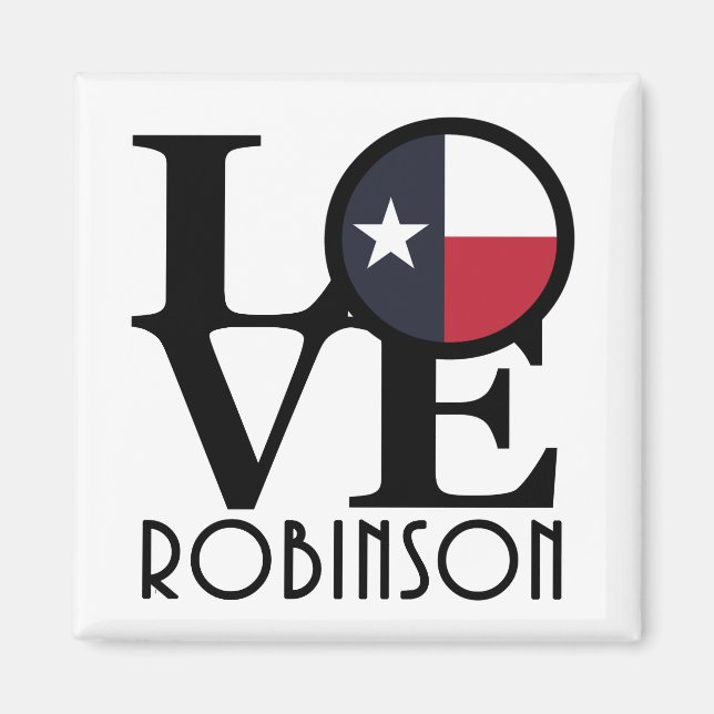 LOVE Robinson Texas Magnet (Front)