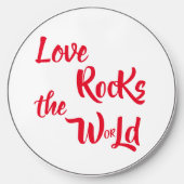 "Love Rocks The World" Phrase Wireless Charger (Front)
