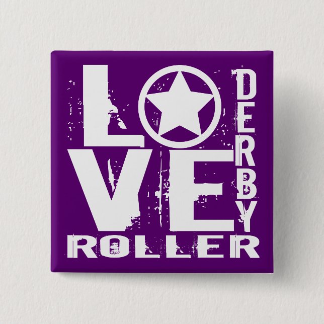 LOVE Roller Derby Button (Front)