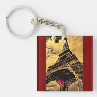 Love & Romance City of Paris Eiffel Tower France Keychain