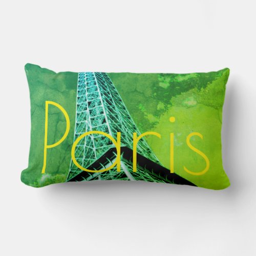 Love  Romance City of Paris Eiffel Tower France Lumbar Pillow