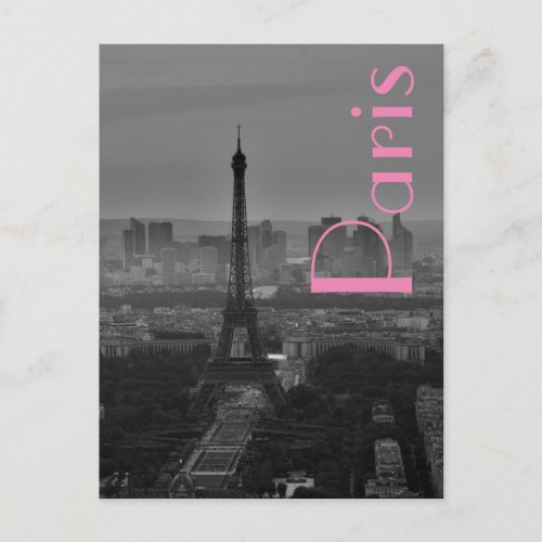 Love  Romance City of Paris Eiffel Tower France Postcard