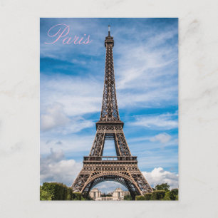 Love & Romance City of Paris Eiffel Tower France Postcard