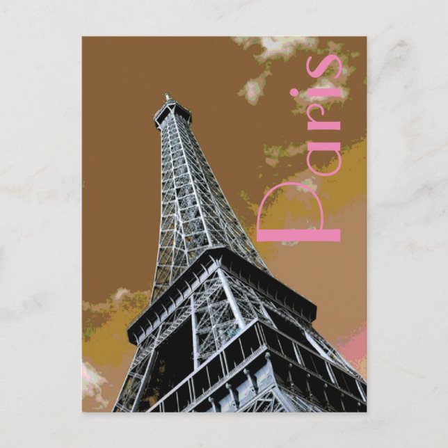 Love & Romance City of Paris Eiffel Tower France Postcard (Front)