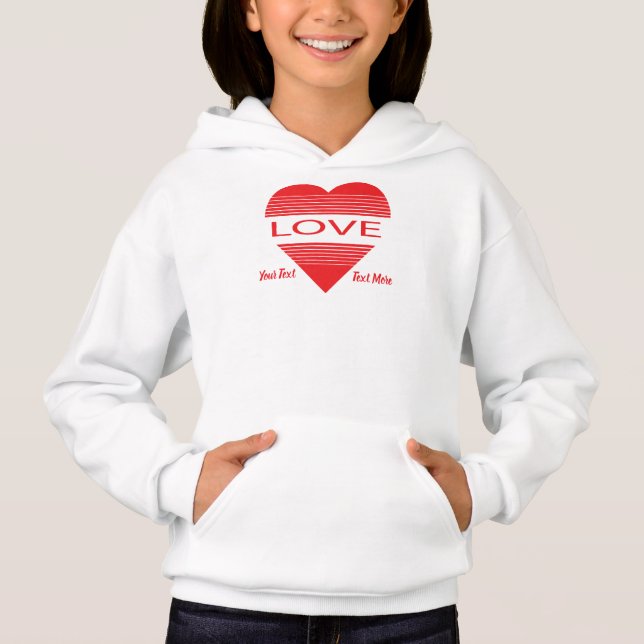 Love & Romance Concept Design with Heart Elements Hoodie (Front)