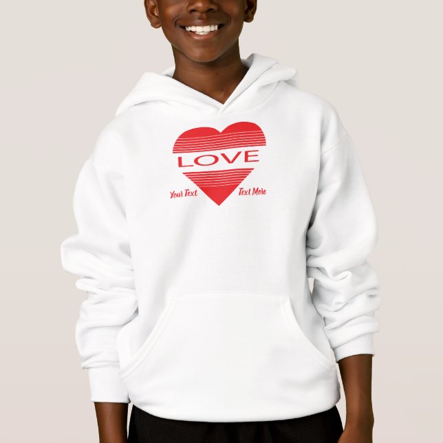Love & Romance Concept Design with Heart Elements Hoodie (Front)