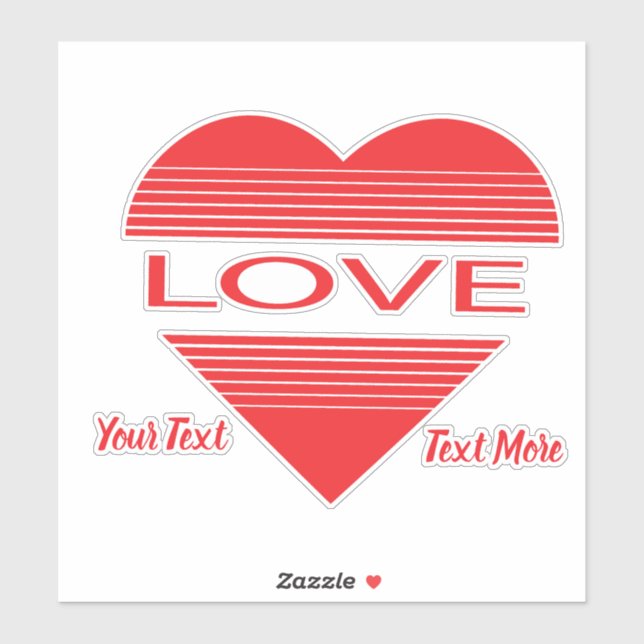 Love & Romance Concept Design with Heart Elements Sticker (Sheet)