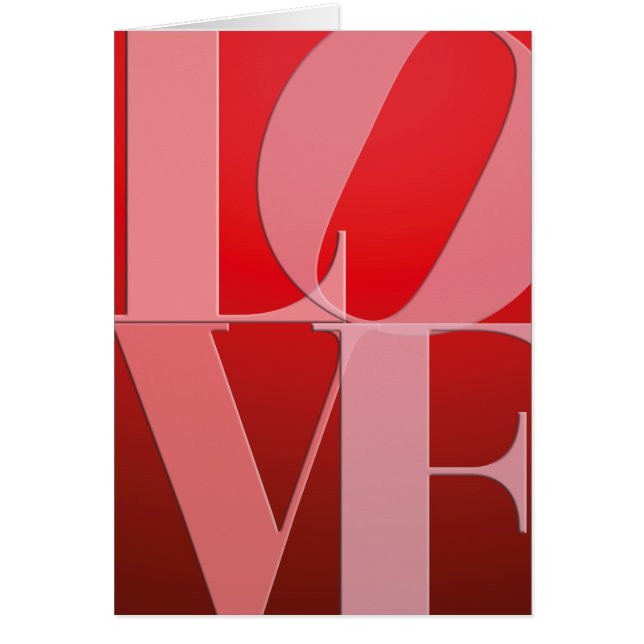 Love Romance Red Pink Cards (Front)
