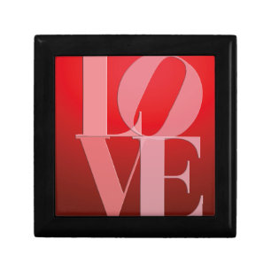 Love Romance Red Pink Keepsake Box