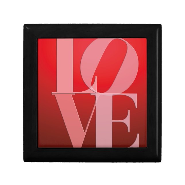Love Romance Red Pink Keepsake Box (Front)