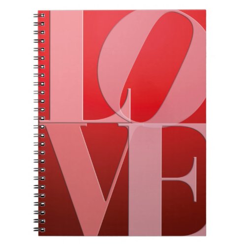 Love Romance Red Pink Notebook