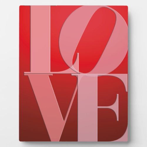 Love Romance Red Pink Plaque