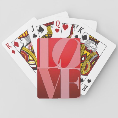 Love Romance Red Pink Playing Cards