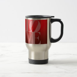 Love Romance Red Pink Travel Mug