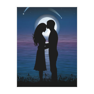 couple silhouette art