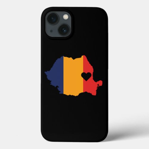 Love Romania Gift Romanians Pride Heart iPhone 13 Case