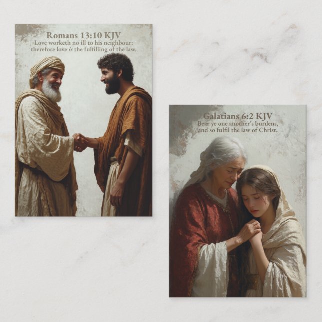 Love - Romans 13:10 and Galatians 6:2 KJV Card (Front/Back)