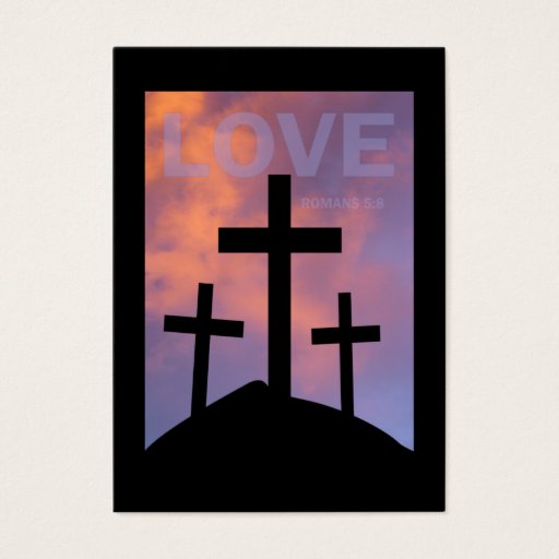 Customizable LOVE â€“ Romans 5:8 Tract Cards / Business Card