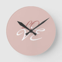 Love Rose Gold Color Calligraphy Script