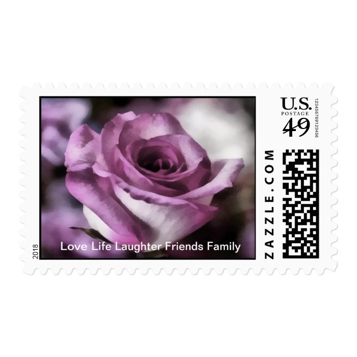 Love Rose   Mauve Pink   Any Use   Postage Stamp