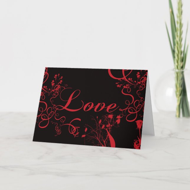 Love roses and vines holiday card (Front)