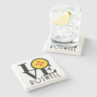 LOVE Roswell New Mexico Stone Coaster