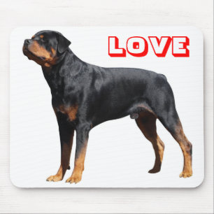 Love Rottweiler Adult Puppy Dog  Mousepad
