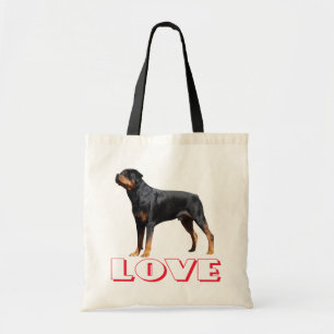 Love Rottweiler Puppy Dog Canvas Tote Bag