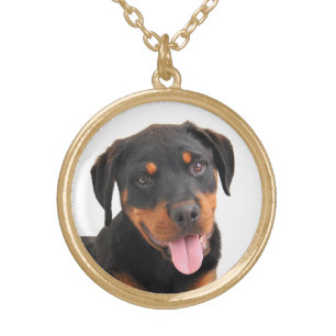 Love Rottweiler Puppy Dog Pendant Necklace