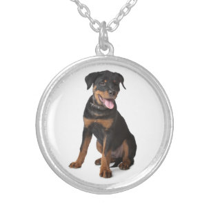 Love Rottweiler Puppy Dog Pendant Necklace