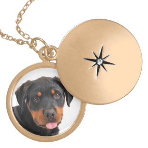 Love Rottweiler Puppy Dog Pendant Necklace