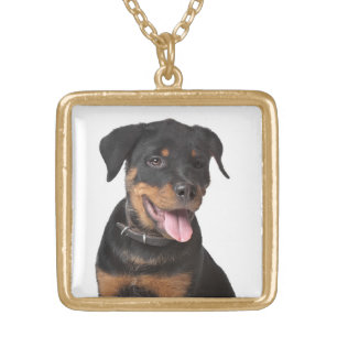 Love Rottweiler Puppy Dog Pendant Necklace