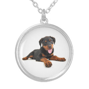 Love Rottweiler Puppy Dog Pendant Necklace