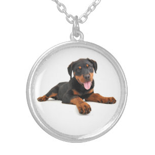 Love Rottweiler Puppy Dog Pendant Necklace