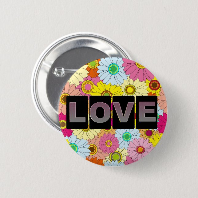 Love Round Button (Front & Back)