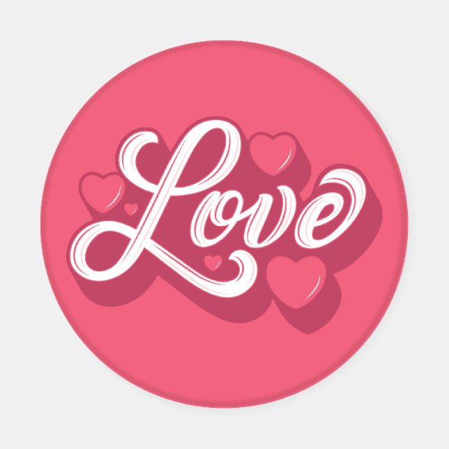 Love Round Ceramic Coasters (Single)