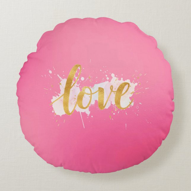 Love Round Pillow (Front)