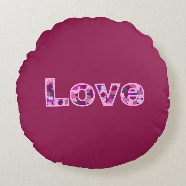 Love Round Pillow (Front)