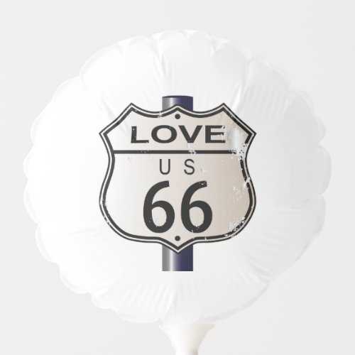 Love Route 66 Sign Balloon