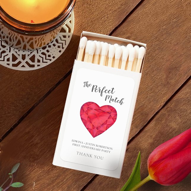 Love ruby after the wedding 1st anniversary party matchboxes (Creator Uploaded)