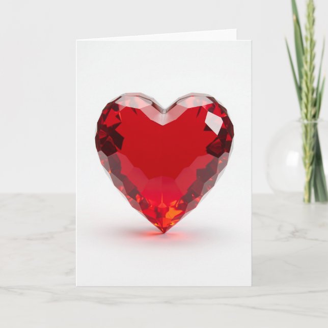 Love Ruby Heart Card (Front)