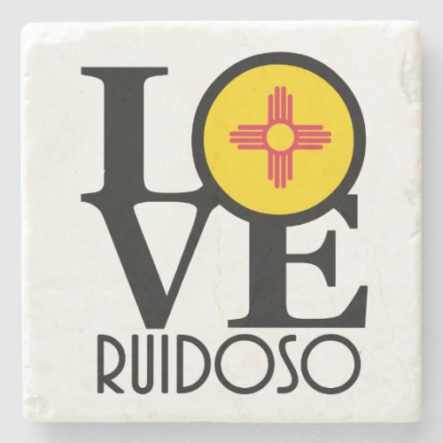LOVE Ruidoso New Mexico Stone Coaster