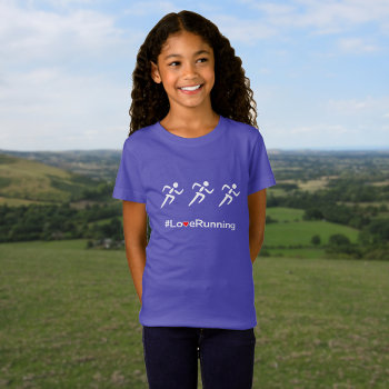 Love Running Slogan Runners T-shirt by Jules_Designs at Zazzle