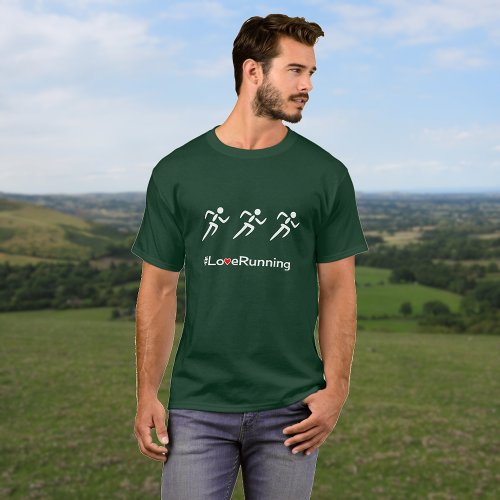 Love Running slogan runners T_Shirt