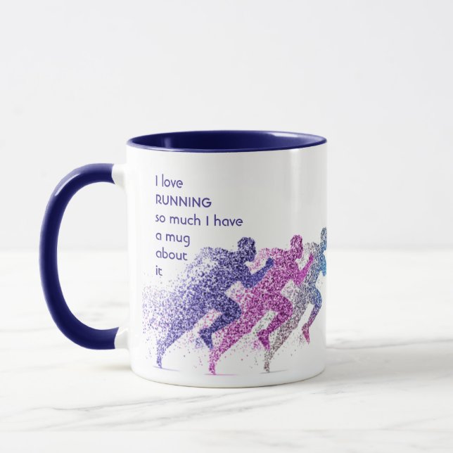 Love RUNNING so much I  So Much Fun Quote  Mug (Left)
