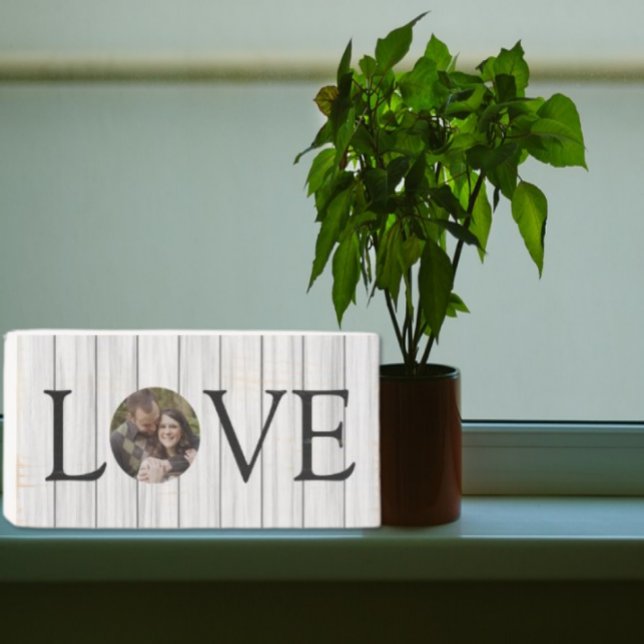 Love Rustic Photo Wooden Box Sign (Creator Uploaded)