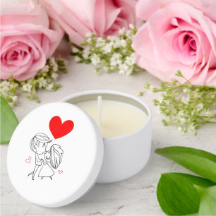 Love’s Embrace   Elegant Minimalist Bridesmaid  Mini Candle Favors