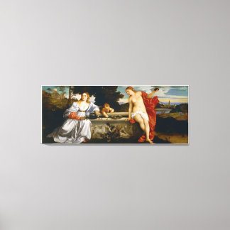 Love Sacred and Profane Love by Titian Canvas Print