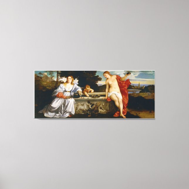 Love Sacred and Profane Love by Titian Canvas Print (Front)