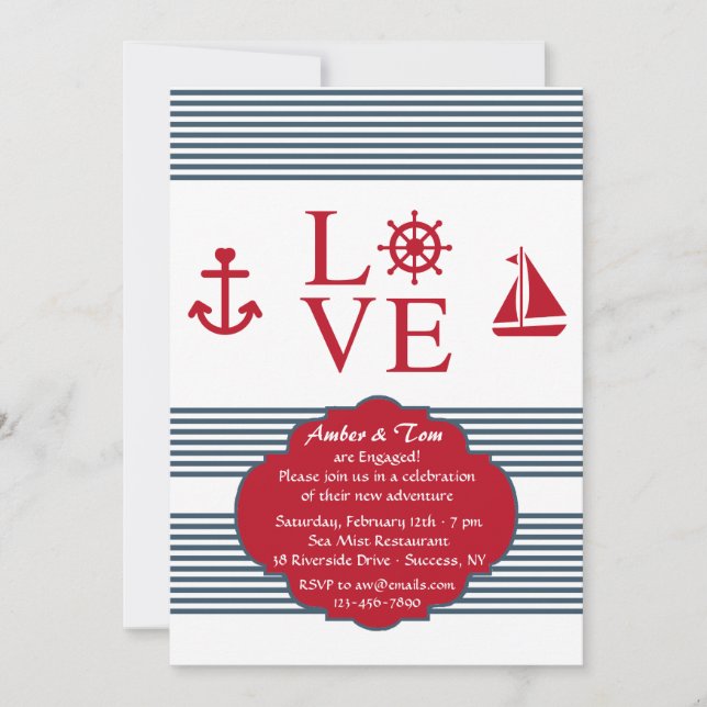 Love Sailing Invitation (Front)